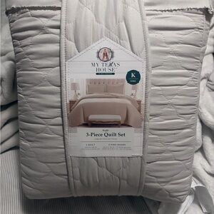 My Texas House Cream 3-Piece Quilt Set